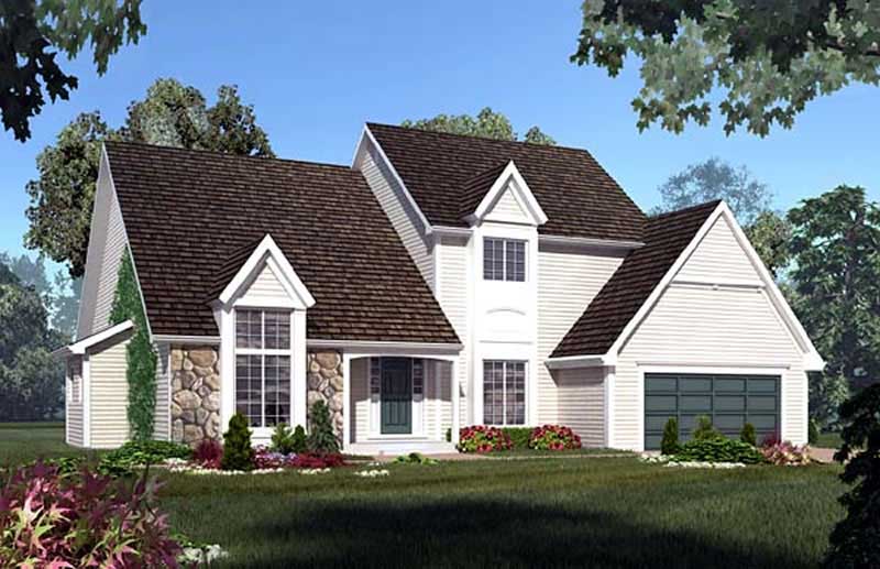 Home Plan Rear Elevation of this 4-Bedroom,2851 Sq Ft Plan -131-1188