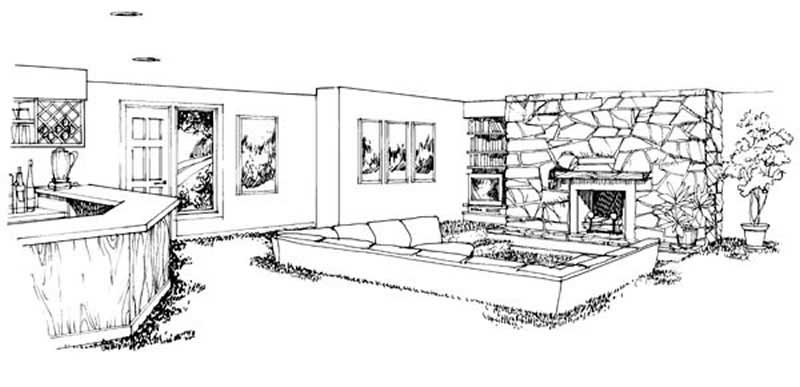 Living Room of this 5-Bedroom, 4963 Sq Ft Plan - 131-1190