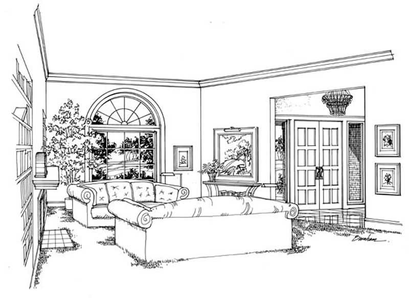 Sitting Room of this 3-Bedroom, 4006 Sq Ft Plan - 131-1197