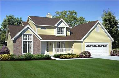 3-Bedroom, 2157 Sq Ft Country Home Plan - 131-1205 - Main Exterior