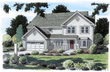 4-Bedroom, 3025 Sq Ft Country Home Plan - 131-1211 - Main Exterior