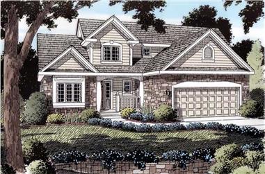 4-Bedroom, 2056 Sq Ft Colonial Home Plan - 131-1212 - Main Exterior