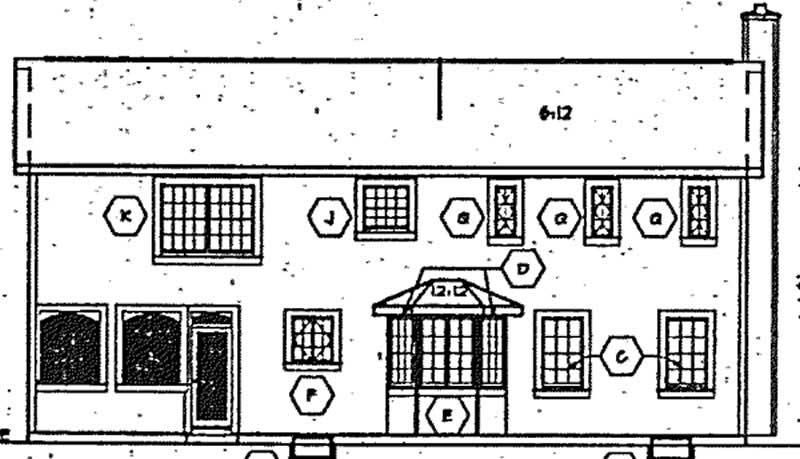 Home Plan Rear Elevation of this 3-Bedroom,2102 Sq Ft Plan -131-1217