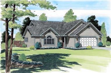 3-Bedroom, 1346 Sq Ft Small House Plans - 131-1219 - Front Exterior
