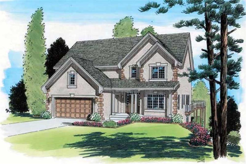 Front elevation of Traditional home (ThePlanCollection: House Plan #131-1233)