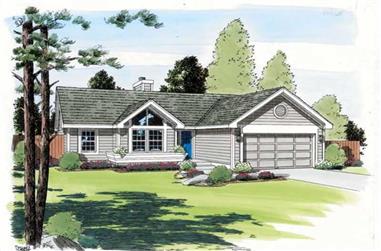 3-Bedroom, 993 Sq Ft Contemporary House Plan - 131-1241 - Front Exterior