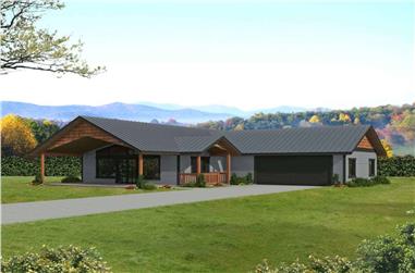 2-Bedroom, 1352 Sq Ft Country Home Plan - 132-1047 - Main Exterior