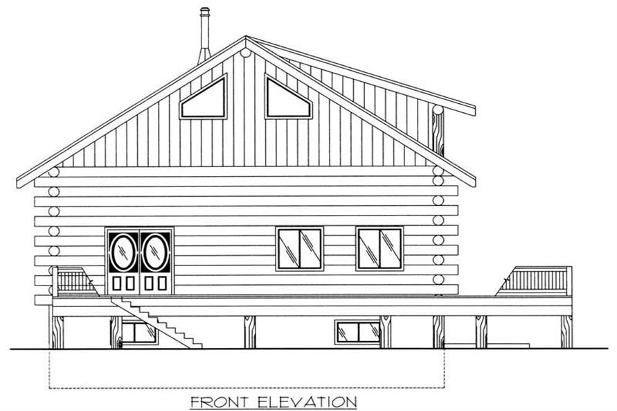 Home Plan Front Elevation of this 2-Bedroom,3489 Sq Ft Plan -132-1103
