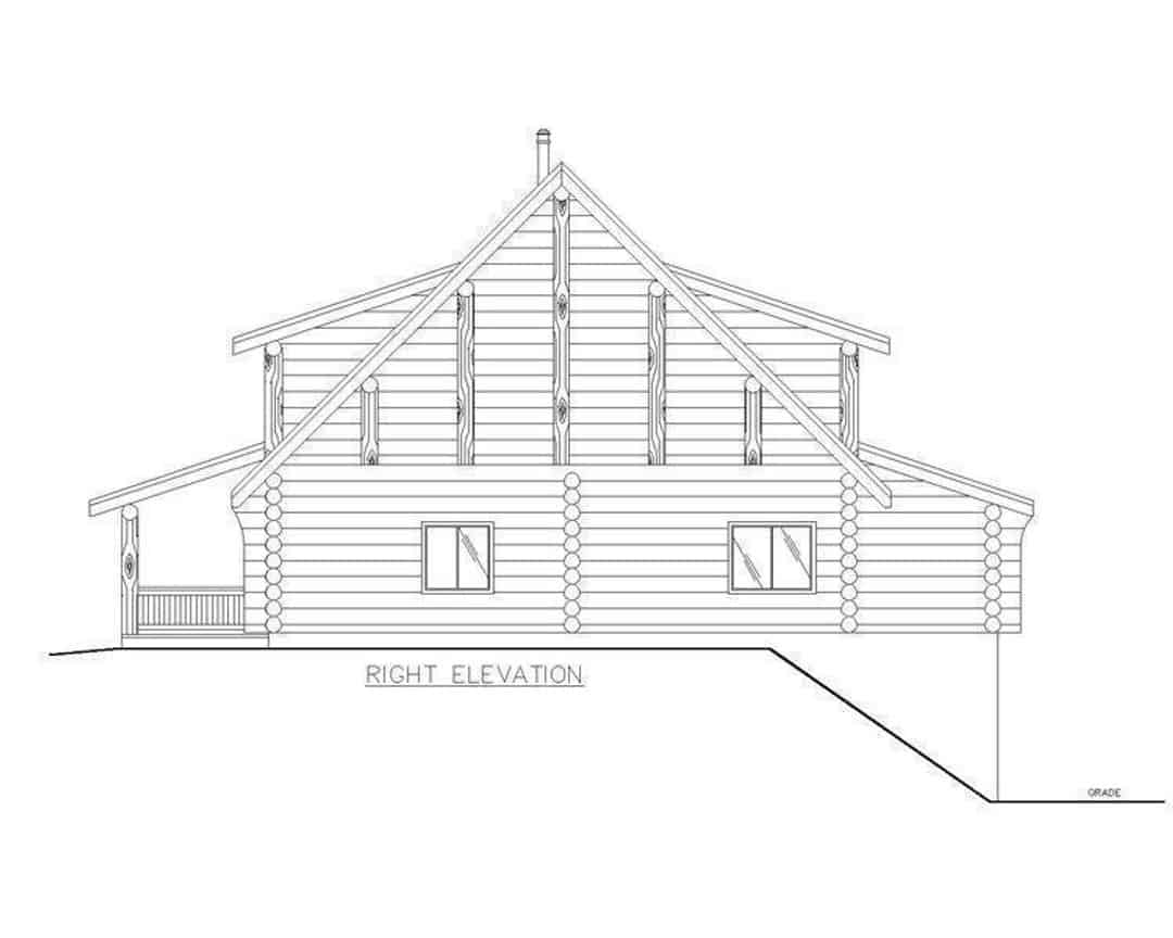 Home Plan Right Elevation of this 3-Bedroom,2696 Sq Ft Plan -132-1144