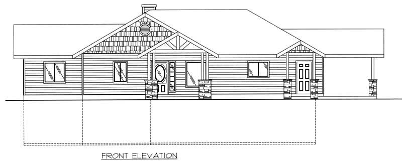 Home Plan Front Elevation of this 3-Bedroom,3260 Sq Ft Plan -132-1181