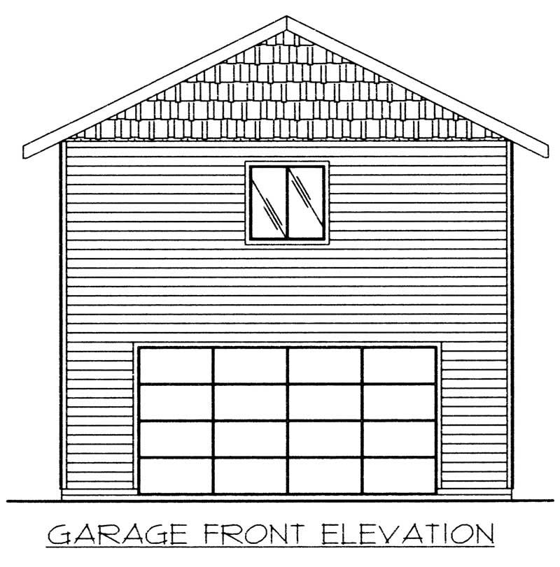 Home Plan Front Elevation of this 1-Bedroom,960 Sq Ft Plan -132-1182