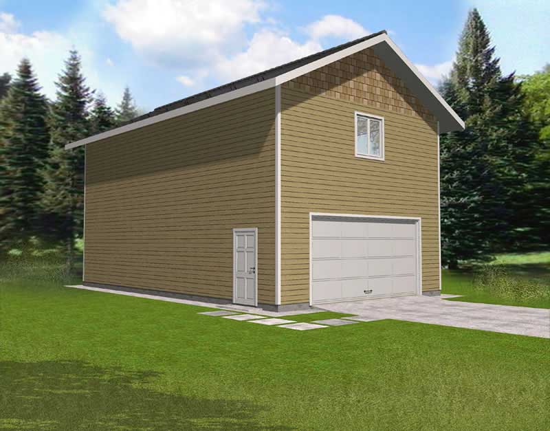 Front Elevation of this Garage House (#132-1182) at The Plan Collection.