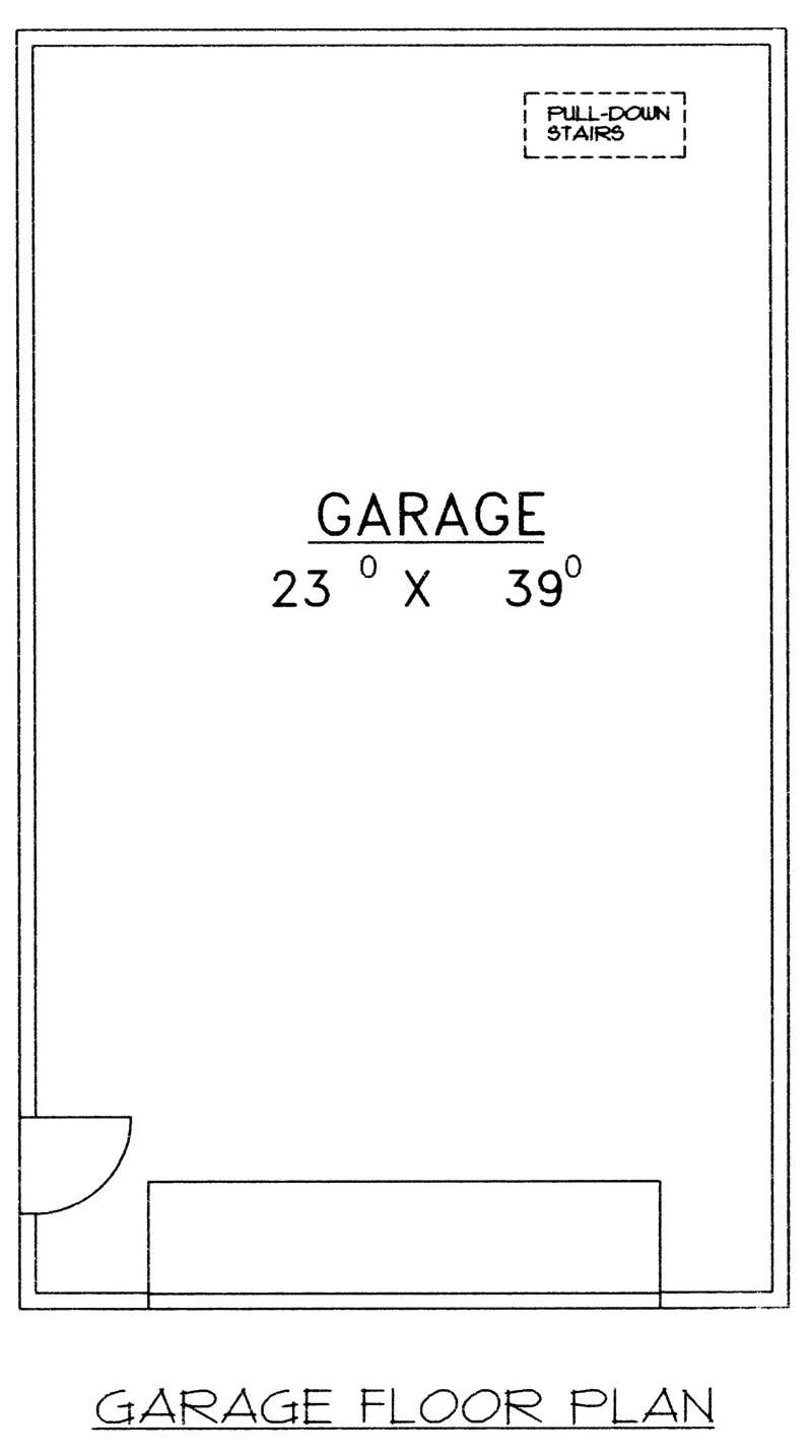 Floor Plan First Story of Garage Plan #132-1182