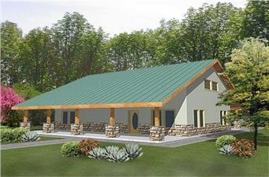 2-Bedroom, 2051 Sq Ft Country House Plan - 132-1186 - Front Exterior