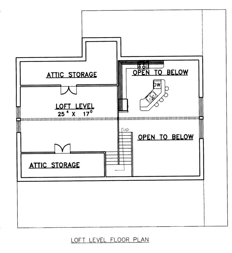 Floor Plan Second Story of Country Plan #132-1186