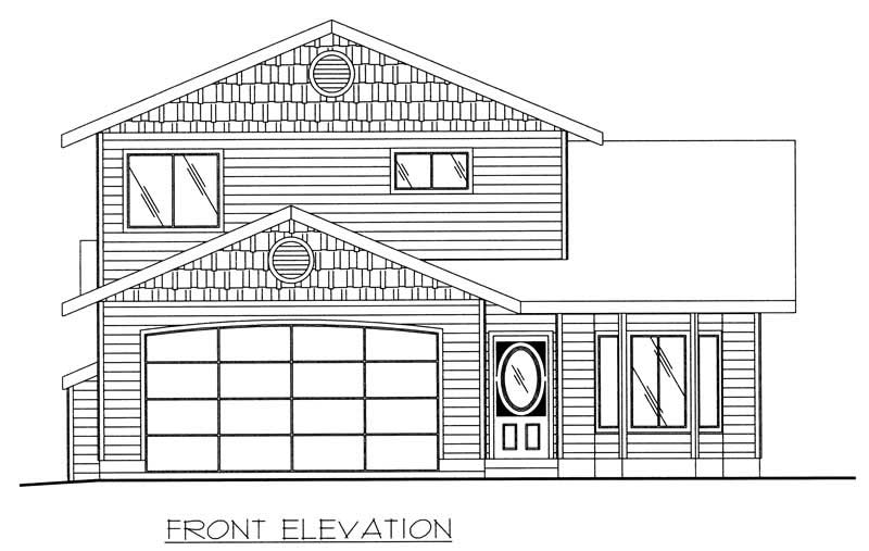 Home Plan Front Elevation of this 3-Bedroom,2569 Sq Ft Plan -132-1190