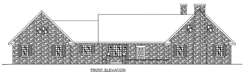 Home Plan Front Elevation of this 3-Bedroom,2522 Sq Ft Plan -132-1192