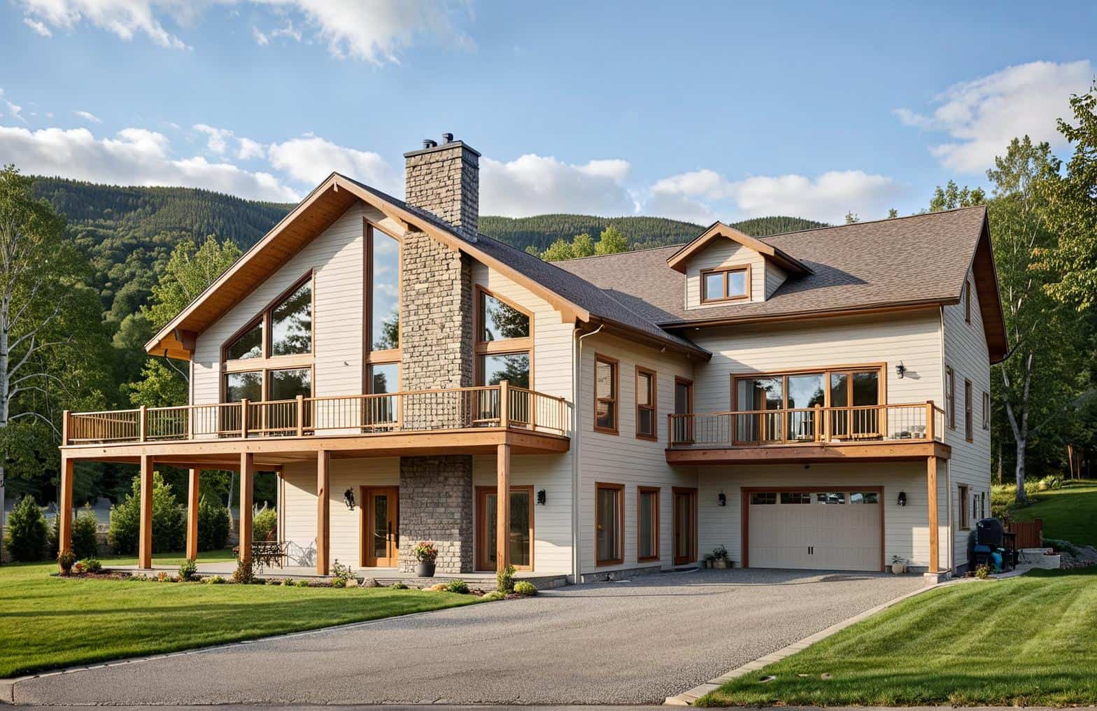 Front Elevation of this Contemporary House (#132-1195) at The Plan Collection.