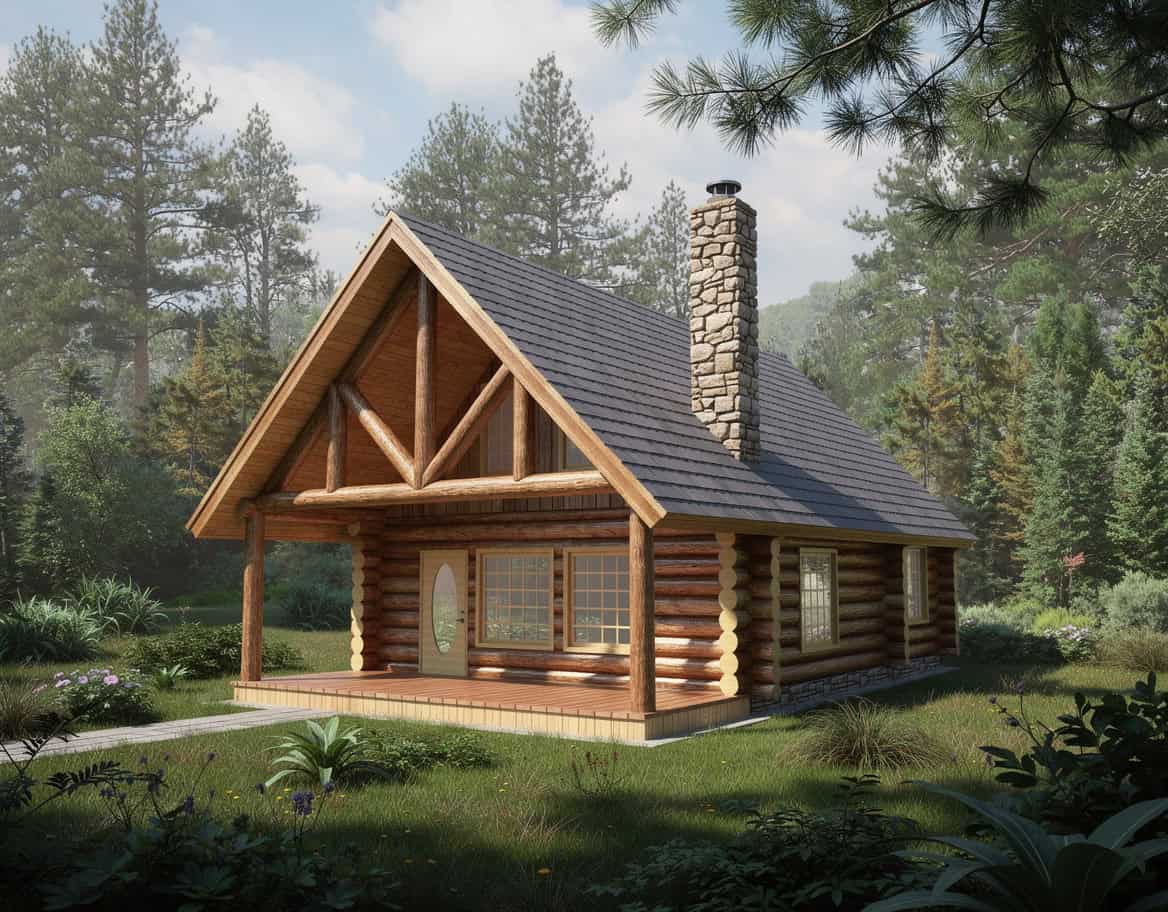 Front Elevation of this Small House Plans House (#132-1204) at The Plan Collection.