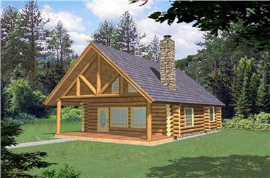 1-Bedroom, 1040 Sq Ft Small House Plans - 132-1204 - Front Exterior
