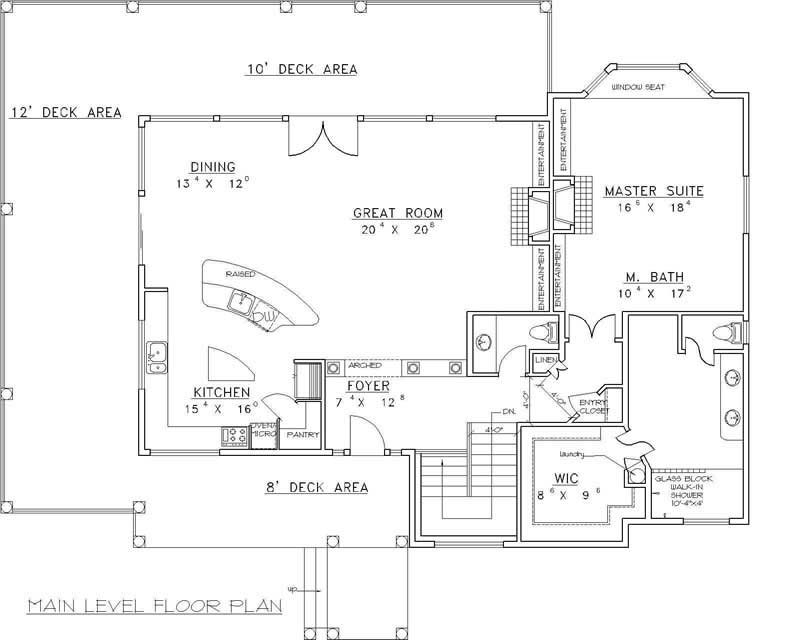 Floor Plan First Story of Country Plan #132-1207