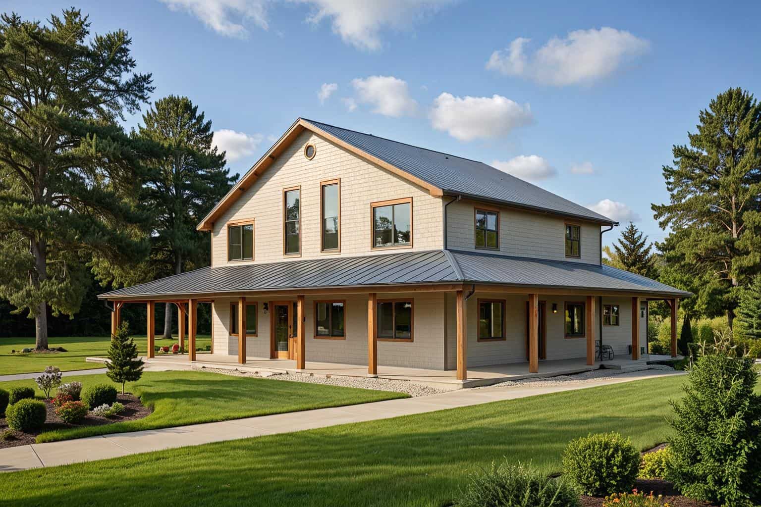 Front Elevation of this Ranch House (#132-1210) at The Plan Collection.