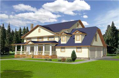 5-Bedroom, 3928 Sq Ft Southern Home Plan - 132-1218 - Main Exterior