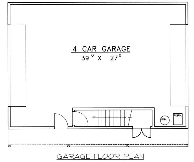 Floor Plan First Story of Garage Plan #132-1226