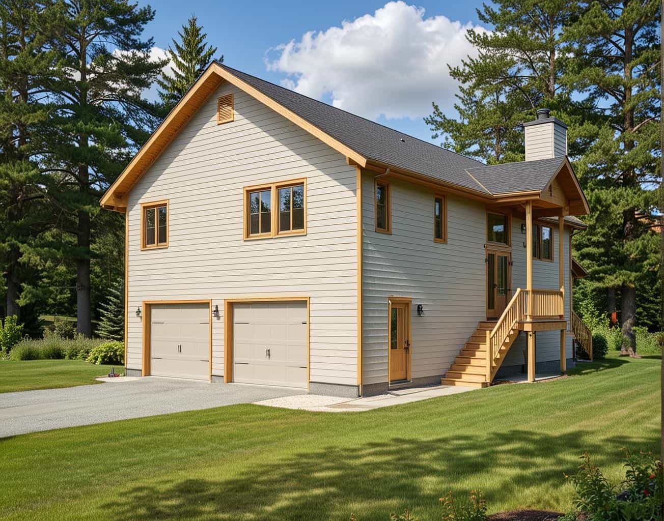 Front Elevation of this Contemporary House (#132-1229) at The Plan Collection.