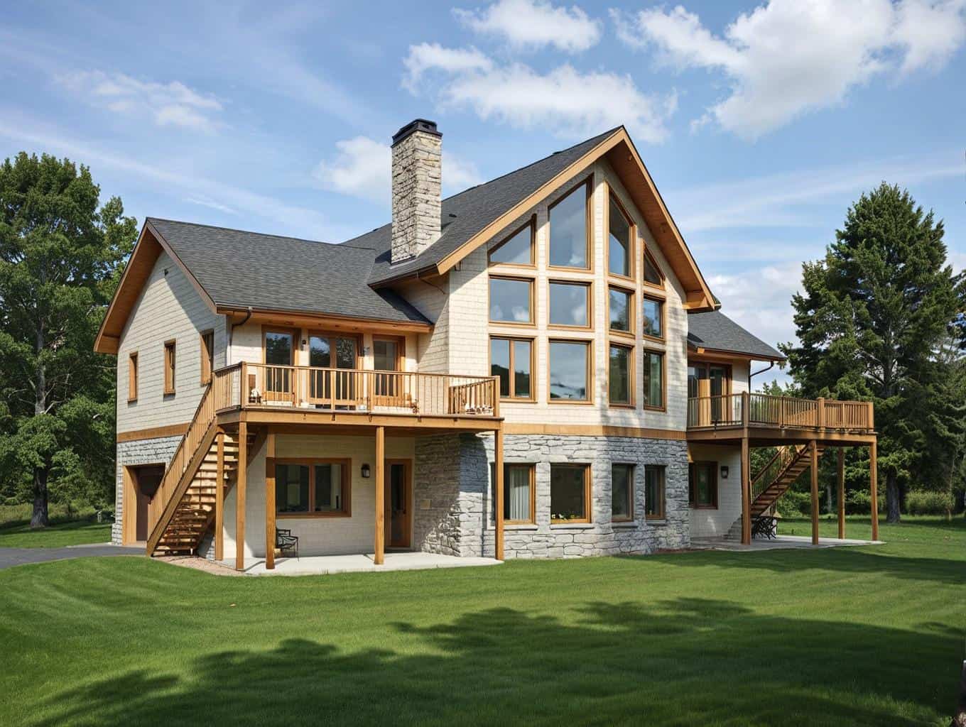 Front Elevation of this Concrete Block/ ICF Design House (#132-1240) at The Plan Collection.