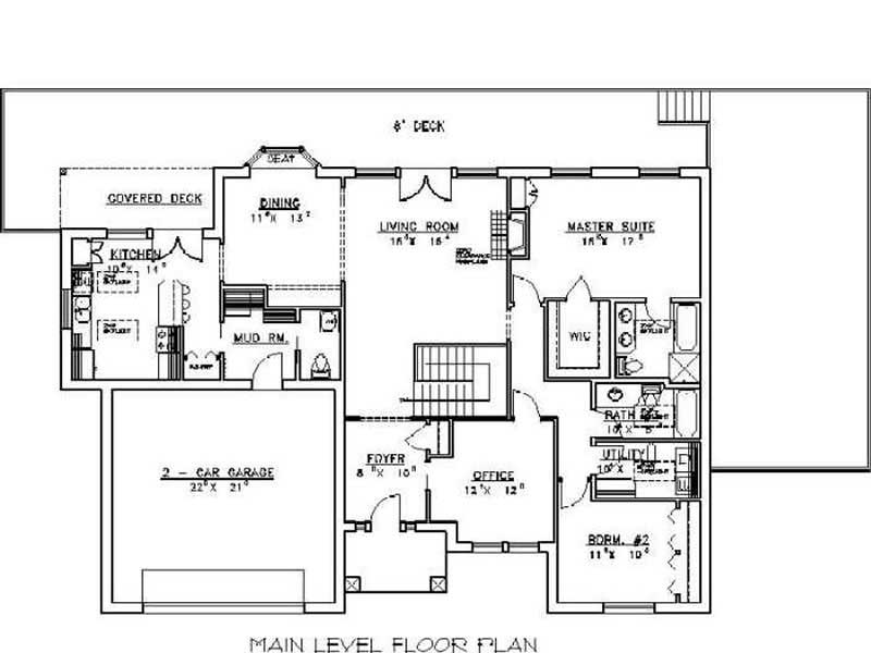 Floor Plan First Story of Concrete Block/ ICF Design Plan #132-1252