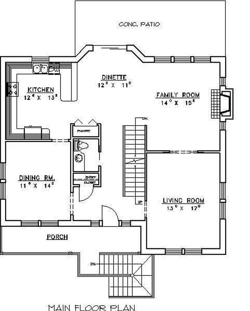 Concrete Block/ ICF Design Home Plan 4 Bedrms, 3.0 Baths