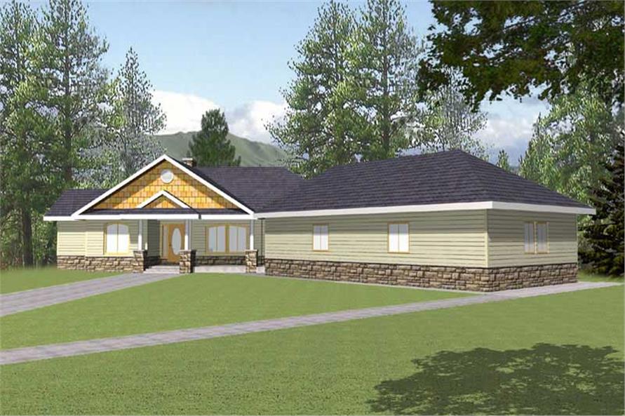 Concrete Block/ ICF Design Home 3 Bdrm, 4 Bath, 2396 Sq Ft Plan