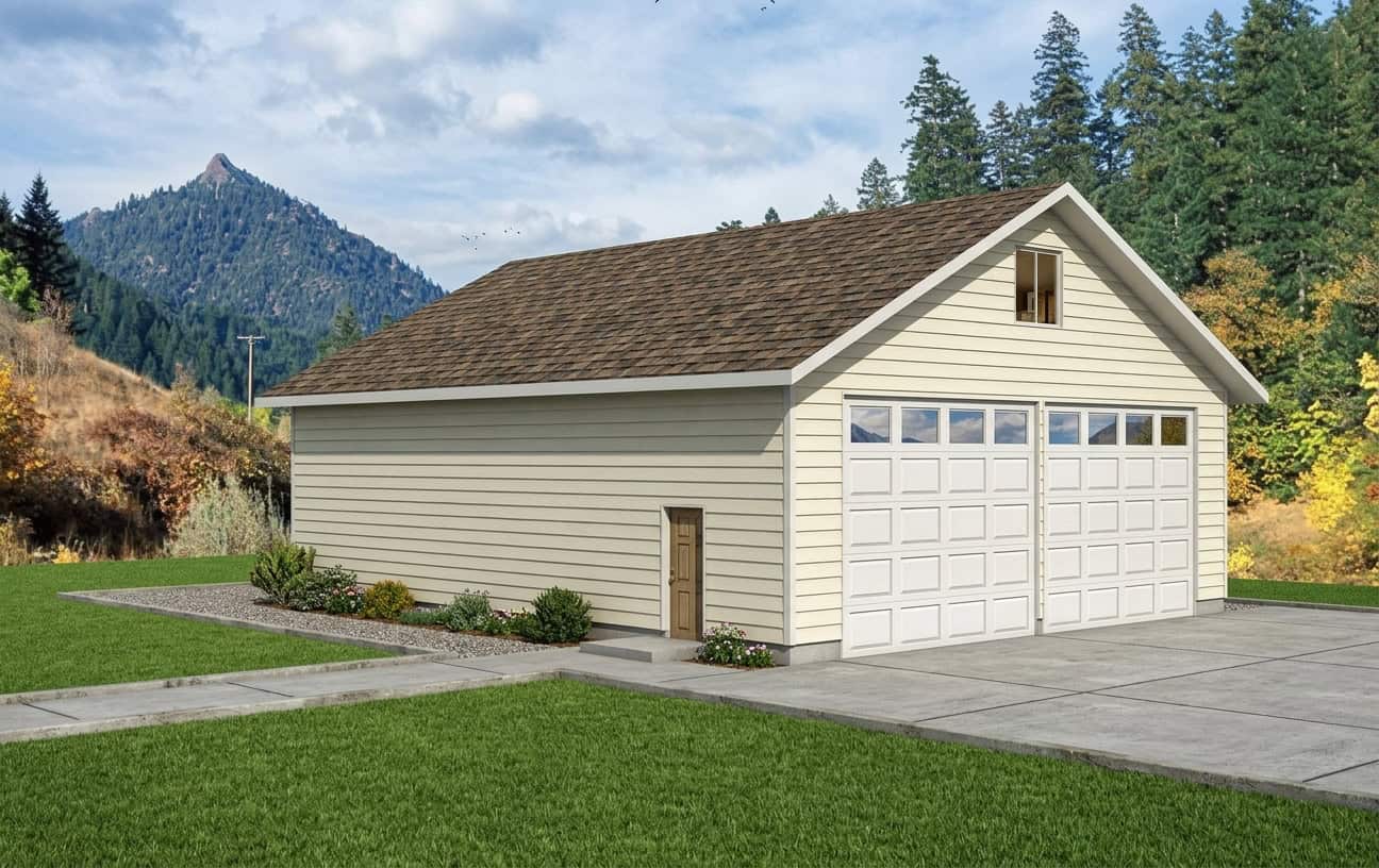 Front Elevation of this Garage Plan (#132-1272) at The Plan Collection.