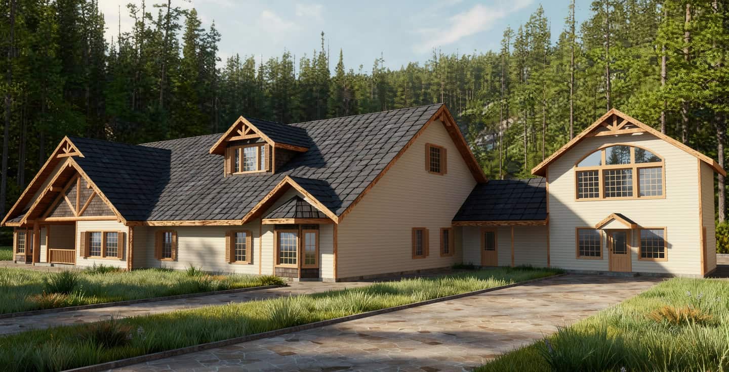 Front elevation of Luxury home (ThePlanCollection: House Plan #132-1283)