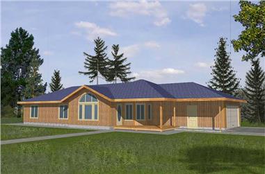 2-Bedroom, 1562 Sq Ft Country Home Plan - 132-1288 - Main Exterior