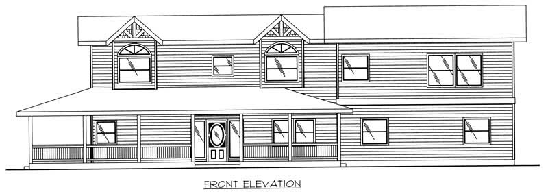 Home Plan Front Elevation of this 3-Bedroom,3429 Sq Ft Plan -132-1297