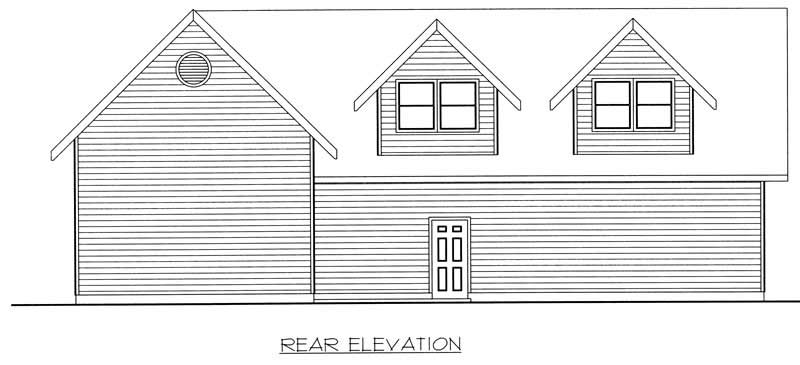 Home Plan Front Elevation of this 1-Bedroom,1940 Sq Ft Plan -132-1298