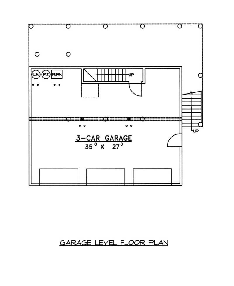 Floor Plan Garage of Vacation Homes Plan #132-1322
