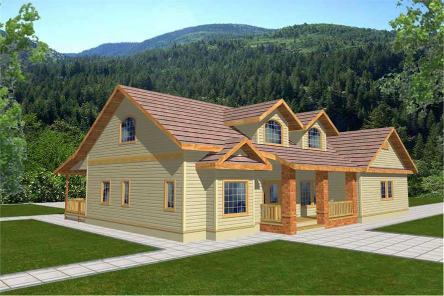 3-Bedroom, 2565 Sq Ft Country Home Plan - 132-1333 - Main Exterior