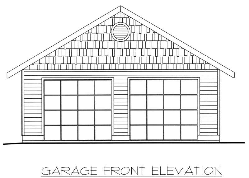 Home Plan Front Elevation of this 1-Bedroom,624 Sq Ft Plan -132-1346