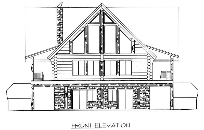 Home Plan Front Elevation of this 3-Bedroom,3805 Sq Ft Plan -132-1357