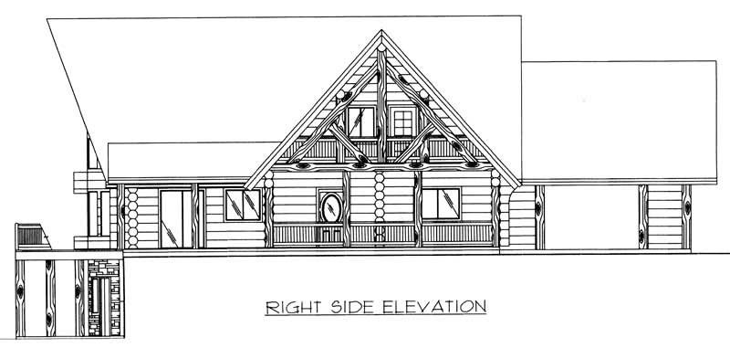Home Plan Right Elevation of this 3-Bedroom,3805 Sq Ft Plan -132-1357
