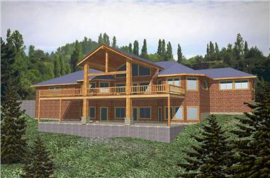 2-Bedroom, 3899 Sq Ft Contemporary Home Plan - 132-1363 - Main Exterior