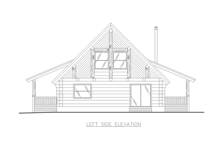 Home Plan Left Elevation of this 2-Bedroom,1805 Sq Ft Plan -132-1369
