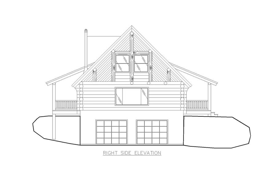 132-1369: Home Plan Right Elevation