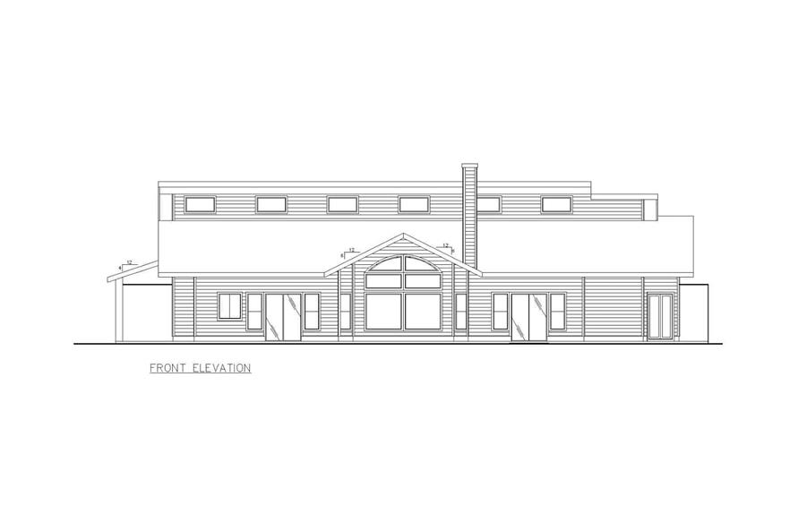 132-1372: Home Plan Front Elevation