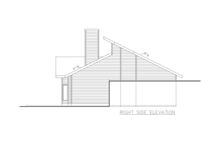 132-1372: Home Plan Right Elevation