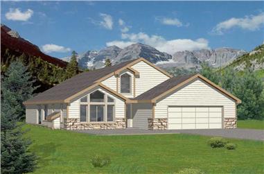 4-Bedroom, 1898 Sq Ft Ranch House Plan - 132-1376 - Front Exterior