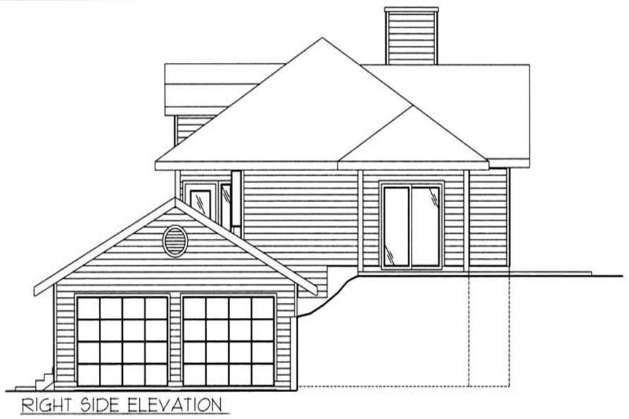 SIDE ELEVATION of this 4-Bedroom,2812 Sq Ft Plan -2812